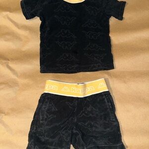 Boys Kappa Black and Yellow Kids Set Sz 4